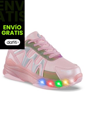 Tenis Patines Luces Tiff Rosa Los Gomosos Para Niña