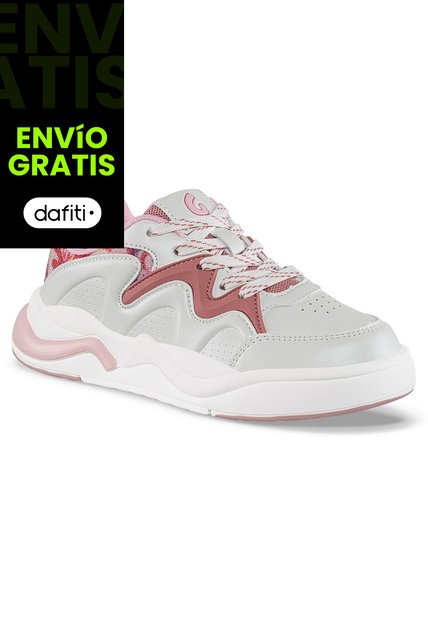 Tenis Casuales Nadopi Blanco-Rosa Los Gomosos Para Niña