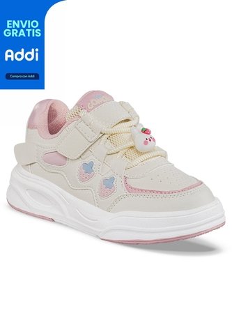 Tenis Urbanos Ginav Beige-Rosa Los Gomosos Para Niña Los Gomosos