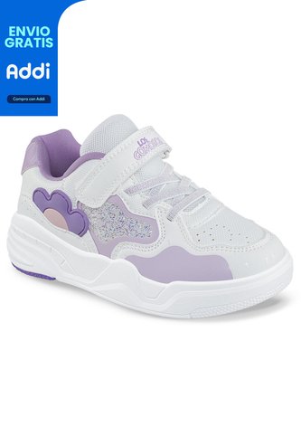Tenis Urbanos Reguw Blanco-Lila Los Gomosos Para Niña Los Gomosos