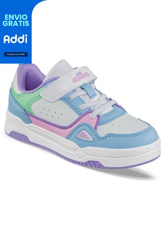 Tenis Urbanos Wruxp Blanco-Azul Los Gomosos Para Niña Los Gomosos