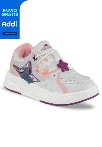 Tenis Urbanos Riboty Beige-Coral Los Gomosos Para Niña Los Gomosos