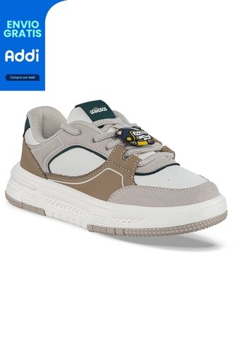 Tenis Urbanos Lidom Beige-Café Los Gomosos Para Niño Los Gomosos