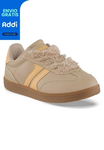 Tenis Casuales Kirty Beige Los Gomosos Para Niña Los Gomosos