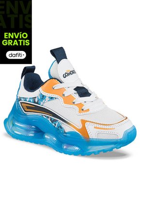 Tenis Eremu Blanco-Azul Para Niño Los Gomosos