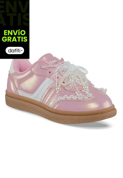 Tenis Casuales Tagal Rosa-Blanco Los Gomosos Para Niña