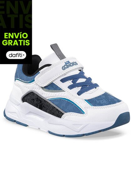 Tenis Urbanos Kimon Blanco-Azul Los Gomosos Para Niño