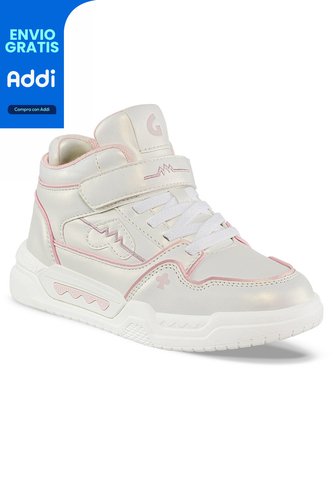 Botas Ziraf Blanco-Rosa Los Gomosos Para Niña Los Gomosos