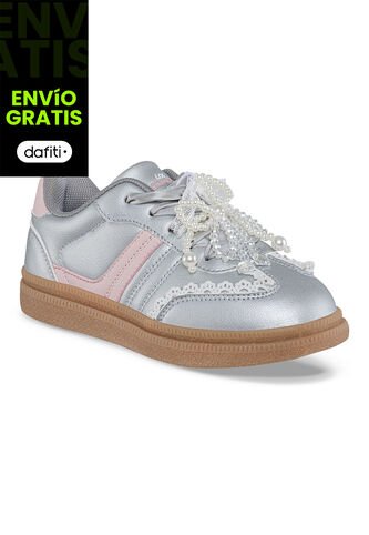 Tenis Casuales Tagal Plata-Rosa Los Gomosos Para Niña Los Gomosos