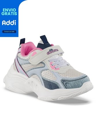Tenis Urbanos Mochil Blanco-Azul Los Gomosos Para Niña Los Gomosos