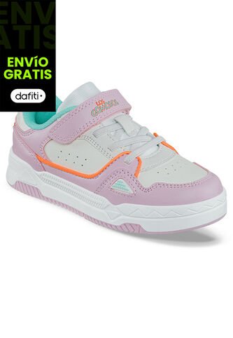 Tenis Urbanos Wruxp Blanco-Rosa Los Gomosos Para Niña Los Gomosos