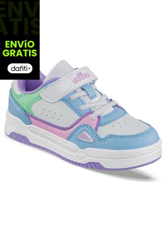 Tenis Urbanos Wruxp Blanco-Azul Los Gomosos Para Niña Los Gomosos