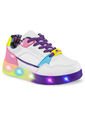 Tenis Con Luces Grosur Blanco-Mora Para Niña Los Gomosos de Los Gomosos