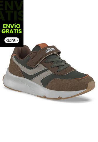 Tenis Urbanos Jidom Café-Verde Los Gomosos Para Niño Los Gomosos