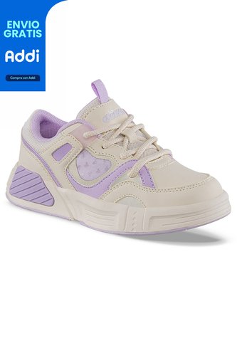 Tenis Casuales Jipot Beige-Mora Los Gomosos Para Niña Los Gomosos