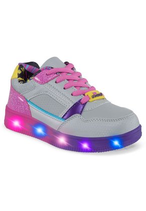 Tenis Con Luces Grosur Gris-Fuc Para Niña Los Gomosos