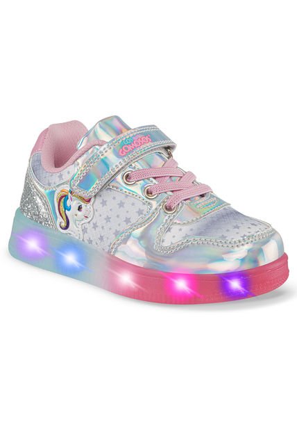 Tenis Con Luces Crinul Plata Para Niña Los Gomosos