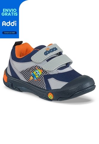 Tenis Casuales Lopey Gris-Azul O Los Gomosos Para Bebé Los Gomosos