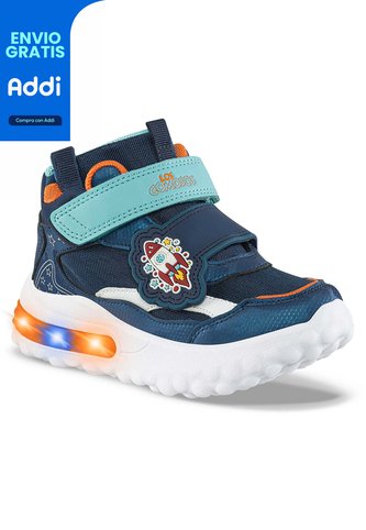 Tenis Con Luces Canez Azul Osc Los Gomosos Para Niño Los Gomosos