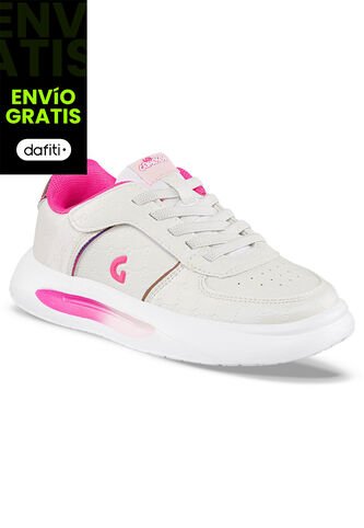 Tenis Urbanos Comarin Blanco-Fucsia Los Gomosos Para Niña Los Gomosos