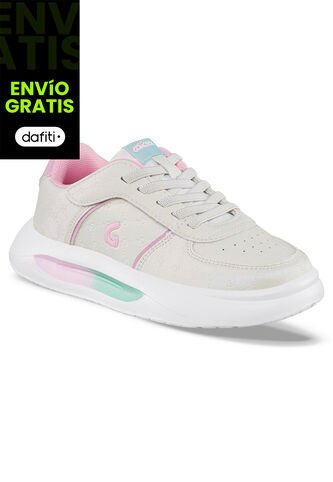 Tenis Urbanos Comarin Blanco-Rosa Los Gomosos Para Niña Los Gomosos