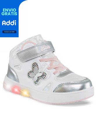 Tenis Luces Nubi Blanco-Rosa Los Gomosos Para Niña Los Gomosos