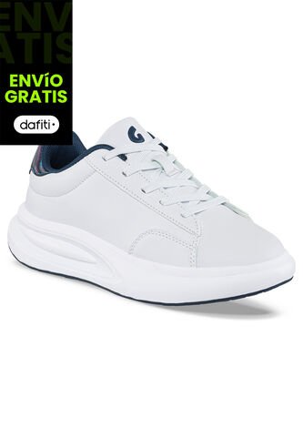 Tenis Urbanos Kinfer Blanco-Azul O Para Niño Los Gomosos Los Gomosos