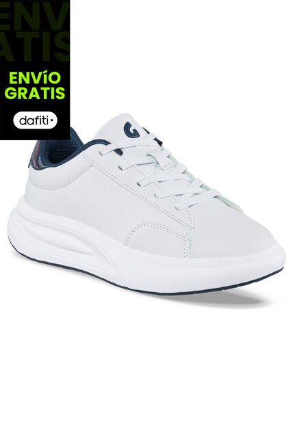 Tenis Urbanos Kinfer Blanco-Azul O Para Niño Los Gomosos
