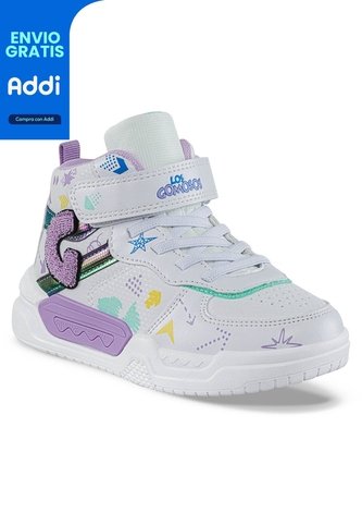 Tenis Urbanos Nupalo Blanco-Lila Los Gomosos Para Niña Los Gomosos