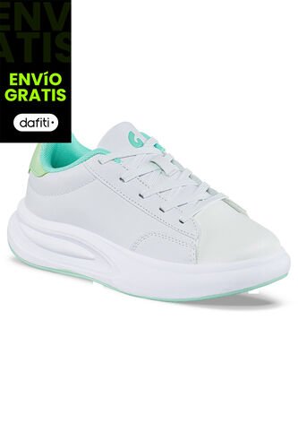 Tenis Urbanos Dakal Blanco-Verde Para Niña Los Gomosos Los Gomosos