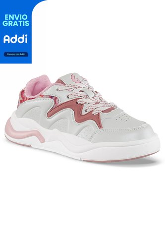 Tenis Casuales Nadopi Blanco-Rosa Los Gomosos Para Niña Los Gomosos