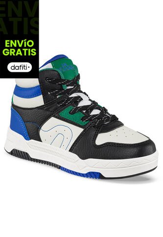 Tenis Urbanos Amfer Negro-Azul Para Niño Los Gomosos Los Gomosos