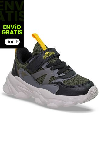 Tenis Lumar Negro-Verde Para Niño Los Gomosos Los Gomosos