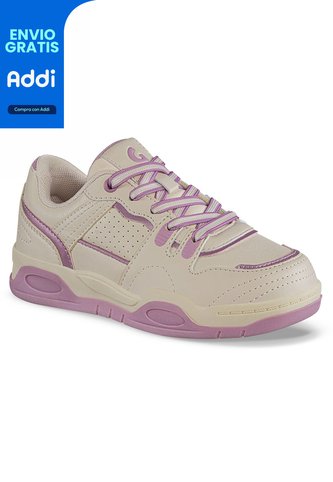 Tenis Urbanos Samien Beige-Rosa Los Gomosos Para Niña Los Gomosos