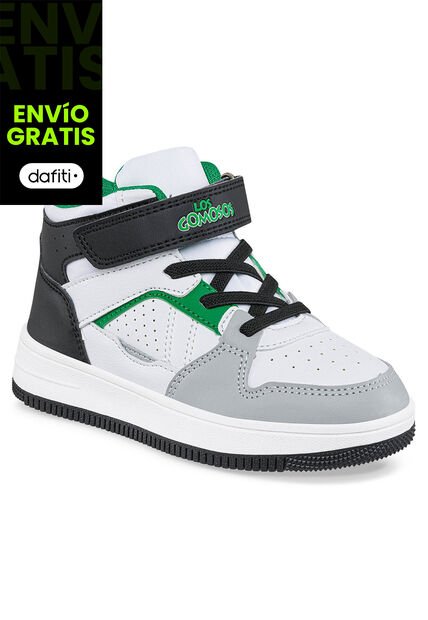 Tenis Tuwis Blanco-Verde Para Niño Los Gomosos