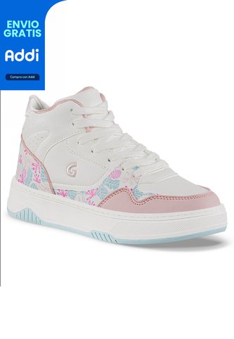 Tenis Urbanos Geximu Blanco-Rosa Los Gomosos Para Niña Los Gomosos