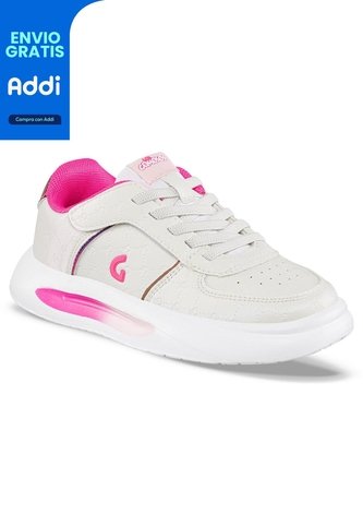 Tenis Urbanos Comarin Blanco-Fucsia Los Gomosos Para Niña Los Gomosos