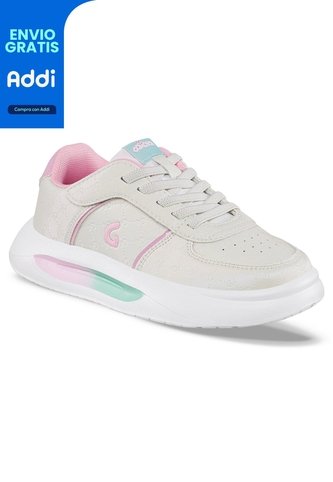Tenis Urbanos Comarin Blanco-Rosa Los Gomosos Para Niña Los Gomosos