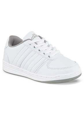 Tenis Escolares Boby Cordon New Blanco-Gris Para Niño Y Niña Los Gomosos
