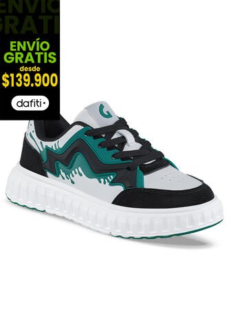 Tenis Urbanos Zecol Blanco-Negro Los Gomosos Para Niño Los Gomosos