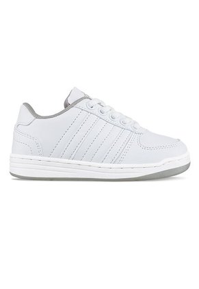 Tenis Escolares Boby Cordon New Blanco-Gris Para Niño Y Niña Los Gomosos