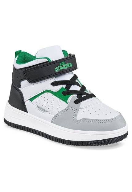 Tenis Tuwis Blanco-Verde Para Niño Los Gomosos