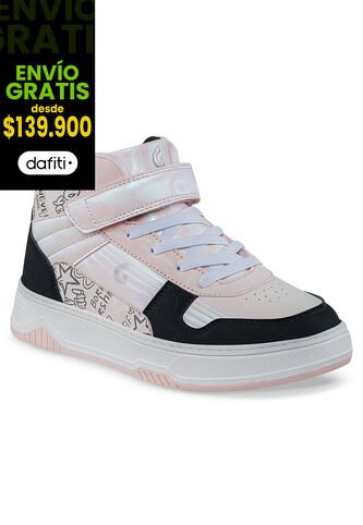 Tenis Urbanos Mefog Rosa-Negro Los Gomosos Para Niña Los Gomosos