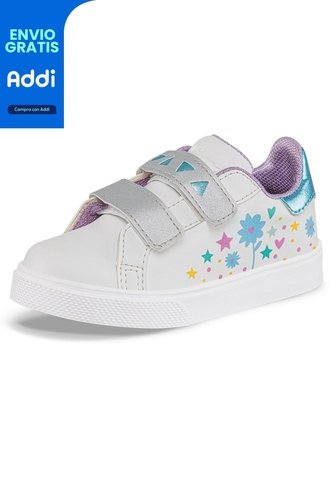 Tenis Casuales Stimpy Blanco-Azul Los Gomosos Para Niña Los Gomosos