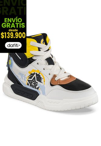 Tenis Urbanos Pidar Blanco-Negro Los Gomosos Para Niño Los Gomosos