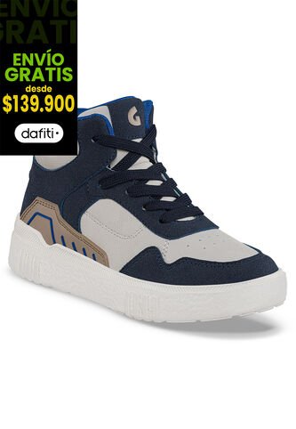 Tenis Urbanos Pibar Beige-Azul O Los Gomosos Para Niño Los Gomosos