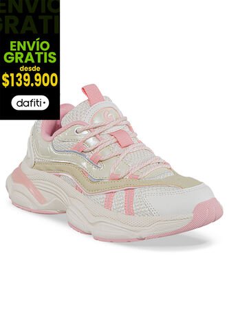 Tenis Urbanos Gevon Beige-Coral Los Gomosos Para Niña Los Gomosos
