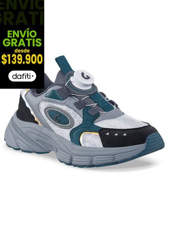 Tenis Urbanos Vepos Gris-Negro Los Gomosos Para Niño Los Gomosos