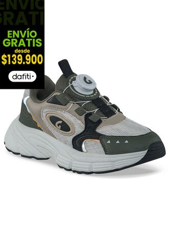 Tenis Urbanos Vepos Beige-Verde Los Gomosos Para Niño Los Gomosos
