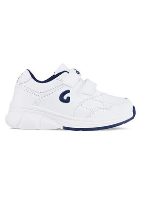Tenis Escolares Gomyschool V New Blanco-Azul Para Niño Y Niña Los Gomosos